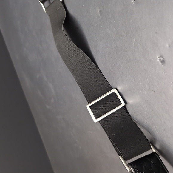 Suzi Roher Women's Black Stretch Waist Belt Boho Style with Metal Buckle,M. - Picture 5 of 10